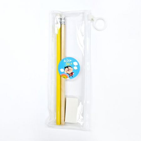 인컬러 고주파 문구세트 2, 연필, 지우개 #2