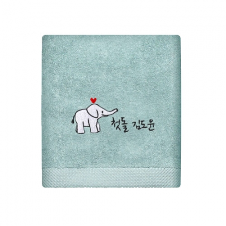 주문제작수건 낭만 하트코끼리 호텔타올 150g #2