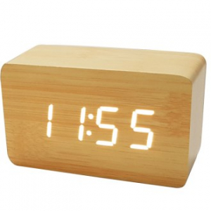 우드 타입 탁상용시계 직사각형