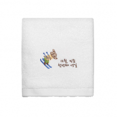리빙코튼 스키강아지 주문제작 호텔타올 170g