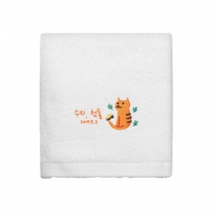 낭만 봄바람고양이 호텔타올 170g
