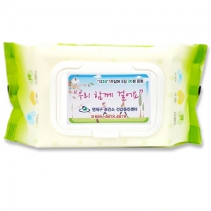 드림 물티슈- 연두색 캡형 (80매 55g)