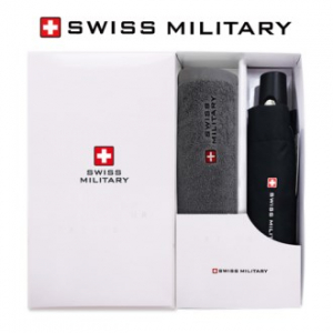 스위스밀리터리 3단 8K 무지 완전 자동우산 + 180g 세면타올세트