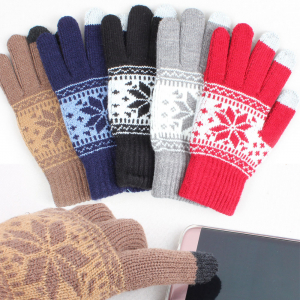 눈꽃 니트 장갑