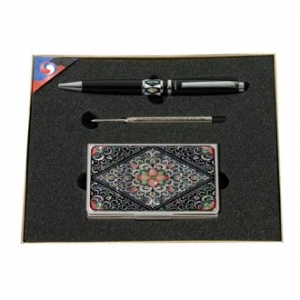 자개 프리미엄 볼펜 리필심 당초 명함케이스