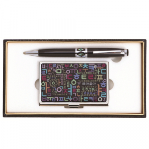 자개 프리미엄 은장 볼펜 한글 자개 명함케이스