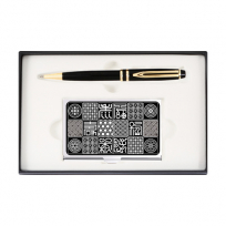 고급 금장 볼펜 수복 문자도 자개 명함케이스