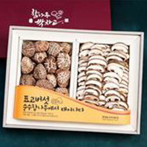 참나무 원목 표고 버섯 선물세트 (흑화고 2종 세트)