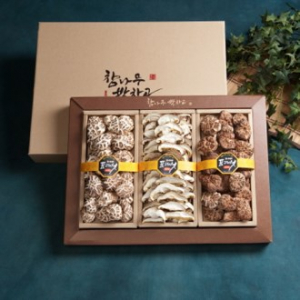 참나무 원목 표고 버섯 선물세트 (백화고 3종 세트)