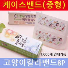밴드 케이스 중형 (고양이 밴드) 8p