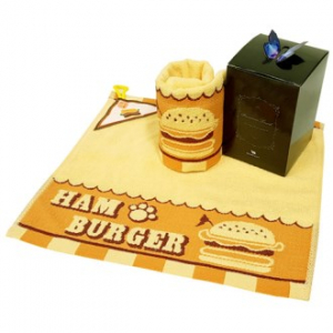 베어풋 햄버거 주방타올 34x34cm