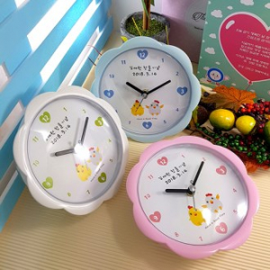 꼬꼬 플라워 파스텔 흡착 시계