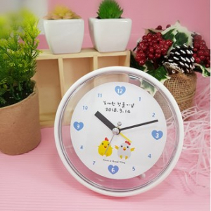 꼬꼬 화이트 누드 탁상시계