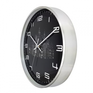 블랙 큐빅 알류미늄 벽시계