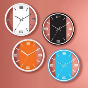 칼라 양면 투명 벽시계