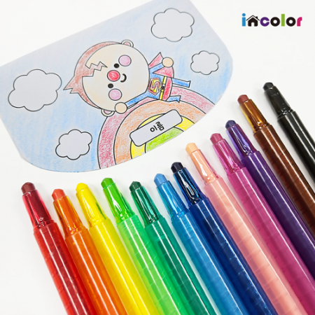 잘 써지는 돌돌이 색 연필 #4