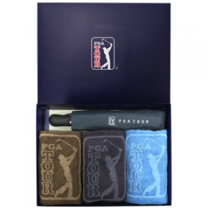 PGA 3단 70 완전자동 무지 우산 + 170g 죽사 타올 3P 소