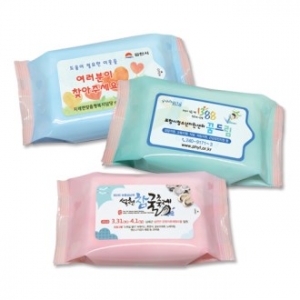 (JC) 녹색 나라 하트 3종 물티슈 (30 매)