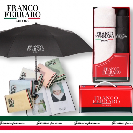 프랑코페라로 블랙3단우산+임팩트세면타월 세트 #2