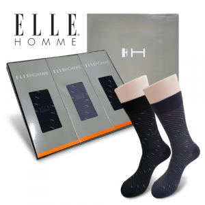[ELLE] 엘르 스티치 신사 정장 양말 3족 세트