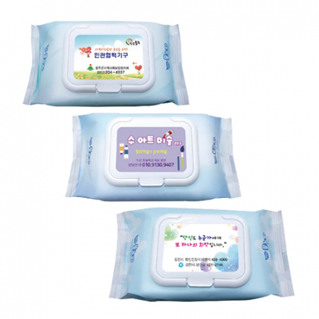 깨끗한 물누리 천연펄프 비데 물티슈 캡형 30매 #2