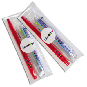 인컬러문구세트 OPP 18 색연필, 샤프 6색, 볼펜, 자