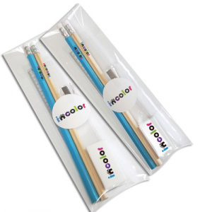 인컬러문구세트 OPP 23 연필 지우개 깎이 자