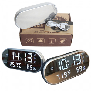 타원형 미러시계 LED 거울시계