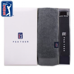 PGA 3단 수동 로고 바이어스 우산 + 260g 코마사 타올세트