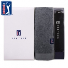 PGA 3단 수동 엠보선염 바이어스 우산 + 260g 코마사 타올세트