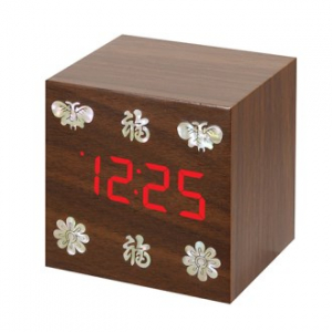 LED자개 큐브 탁상시계