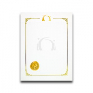 [상장 용지] 금박테 용지 로고+압인금박 +1도 인쇄