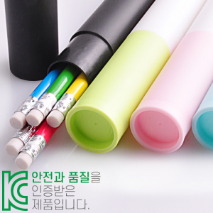 무지개 연필 5P 바닐라 원통 세트