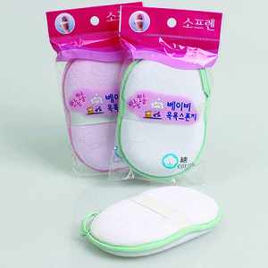 소프렌 베이비 목욕 스폰지 / 순면 베이비 목욕 스폰지 / 유아용 목욕스 폰지 /
