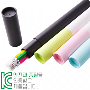 육각 지우개 연필 바닐라원통3P세트