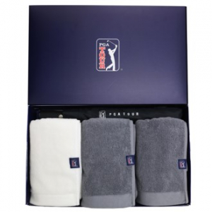 PGA 2단 자동 무지 우산 + 260g 면사 타올 3P 세트