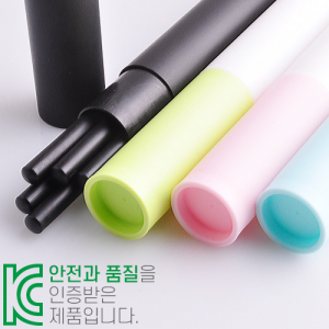 흑목원형 미두 연필 5P 바닐라 원통 세트