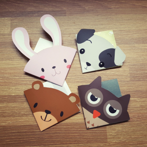 DIY애니멀북마크 4종 컬러 // 인쇄가능