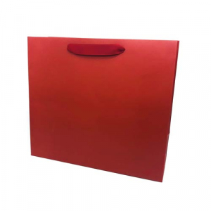 [종이가방] 아트지 무지 쇼핑백 레드 (특대) 30.5*27*12cm