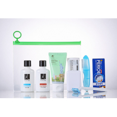 LG생활건강 여행용세트 63호- 엘라스틴 샴푸, 린스, 바디, 페리오 치약20g, 비누 , 비누 곽, 미니칫솔, 면도기, 7종지퍼