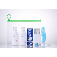 케라시스 여행용세트 50호- 케라시스 샴푸, 린스, 페리오 치약20g, 미니칫솔, 비누 , 비누 곽, 면도기, 6종지퍼