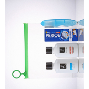 LG생활건강 여행용세트 39호- 엘라스틴 샴푸, 린스, 페리오 치약20g, 미니칫솔, 5종지퍼