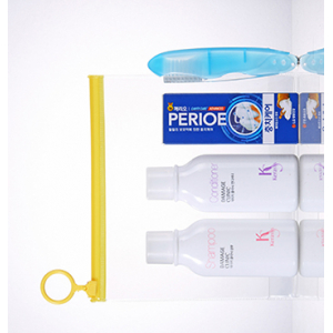 LG생활건강 여행용세트 36호- 라이스데이 샴푸, 린스, 페리오 치약20g, 미니칫솔 , 5종지퍼