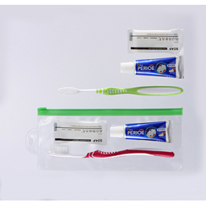 [여행용세트 5호] 페리오 치약20g + 긴칫솔 + 비누 + 2종 지퍼