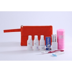 LG생활건강 케라시스 여행용세트 109호, 케라시스 샴푸, 린스, 바디, 페리오 치약20g, 긴칫솔, 비누 , 비누 곽, 샤워 타올, 면도기, 더블찍찍이파우치