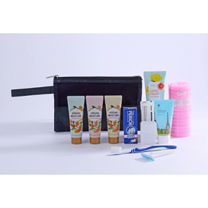 LG생활건강 아르간 여행용세트 106호, 아르간 샴푸, 린스, 바디, 페리오 치약20g, 긴칫솔, 비누 , 비누 곽, 면도기, 샤워 타올, 비타민 C 핸드크림, lg생크림폼, 더블찍찍이파우치