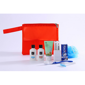 LG생활건강 여행용세트 74호 엘라스틴 샴푸, 린스, 바디, 페리오 치약20g, 긴칫솔, 비누 , 비누 곽, 면도기, 샤워볼, 외지퍼 파우치