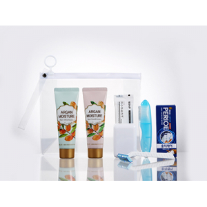 아르간 여행용세트 C-1호 아르간 샴푸+린스+페리오 치약20g+미니칫솔+비누 +비누 곽+면도기+고주파지퍼