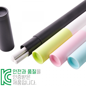 백색 원형 미두 연필 바닐라원통 3P세트