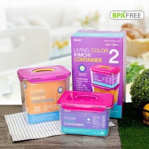 [밀폐용기] 칼라 김치 보관 다용도 용기 세트 2호